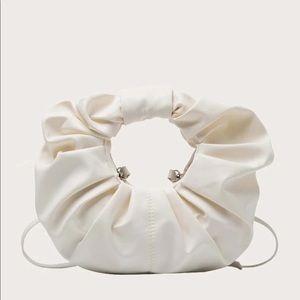 White Ruched Bag